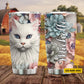 Elegant Cat Blossom, Cat Personalized Stainless Steel Tumbler, Tumbler Gifts For Cat Lovers