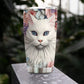 Elegant Cat Blossom, Cat Personalized Stainless Steel Tumbler, Tumbler Gifts For Cat Lovers