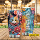 Floral Feline Fancy, Cat Personalized Stainless Steel Tumbler, Tumbler Gifts For Cat Lovers