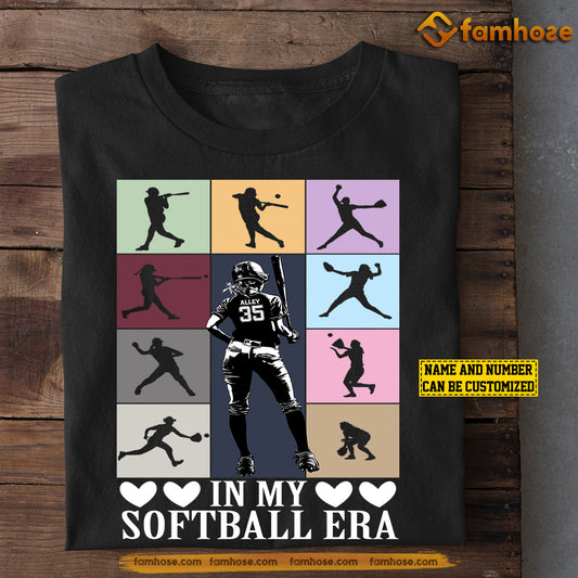 Funny Softball Girl T-shirt, In My Softball Era, Personalized Gift For Softball Lovers, Softball Players