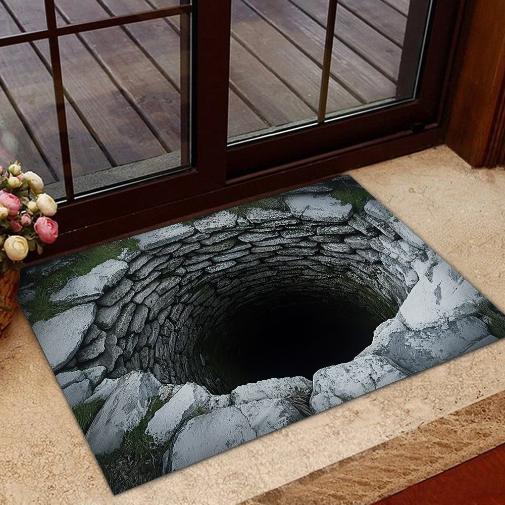 Funny Scare Doormat, Scary Well Illusion, Doormat For Home Decor Housewarming Gift, Welcome Mat Gift