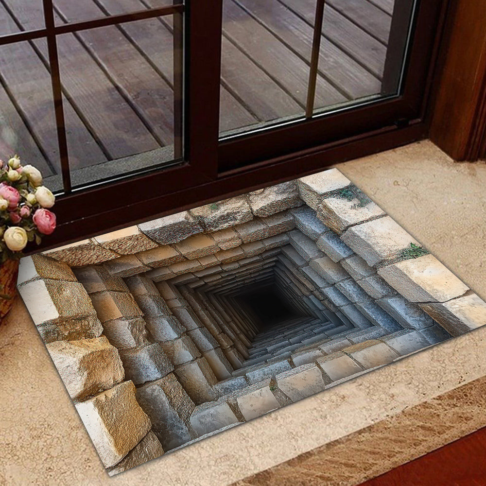 Funny Scare Doormat, Optical Illusion Abyss, Doormat For Home Decor Housewarming Gift, Welcome Mat Gift
