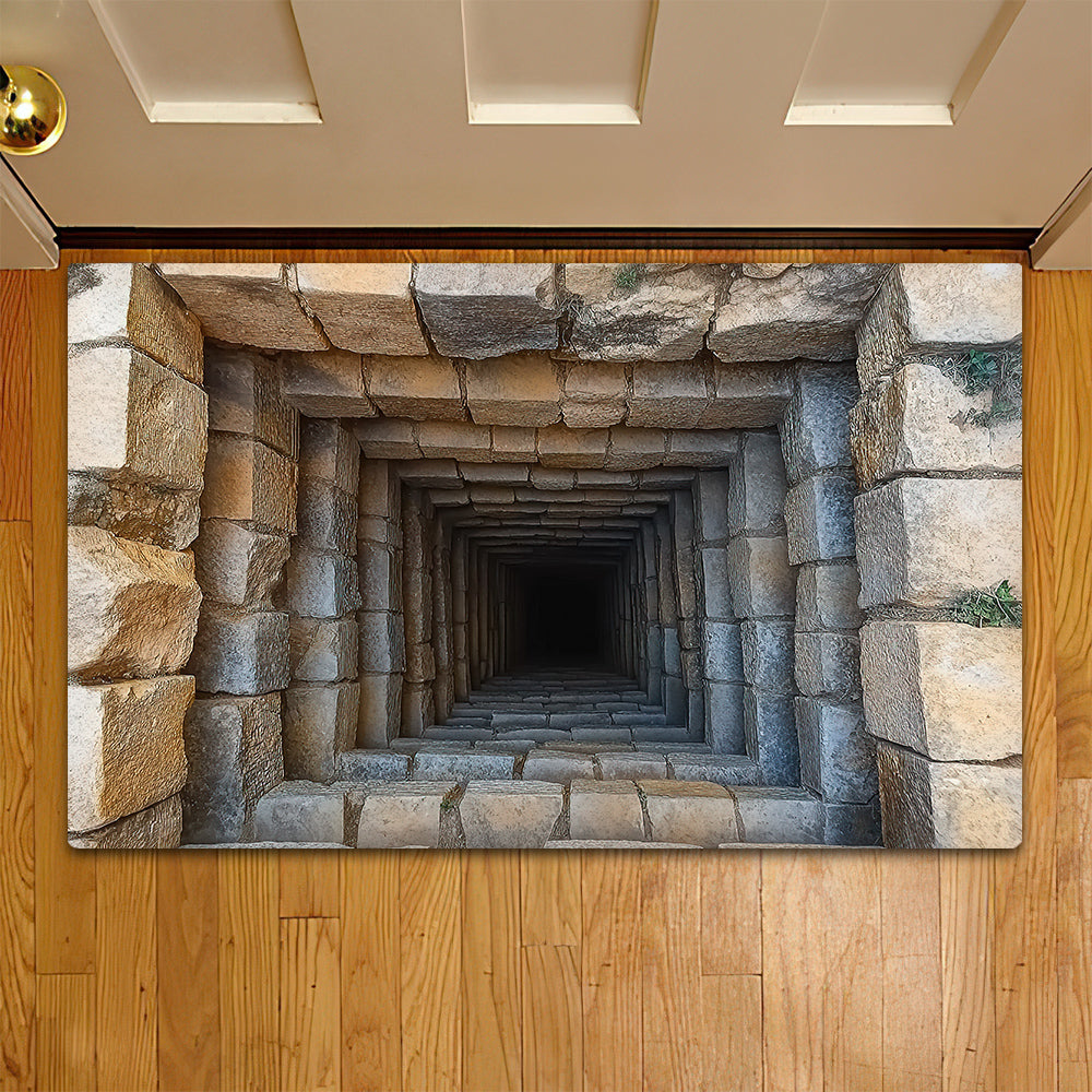Funny Scare Doormat, Optical Illusion Abyss, Doormat For Home Decor Housewarming Gift, Welcome Mat Gift