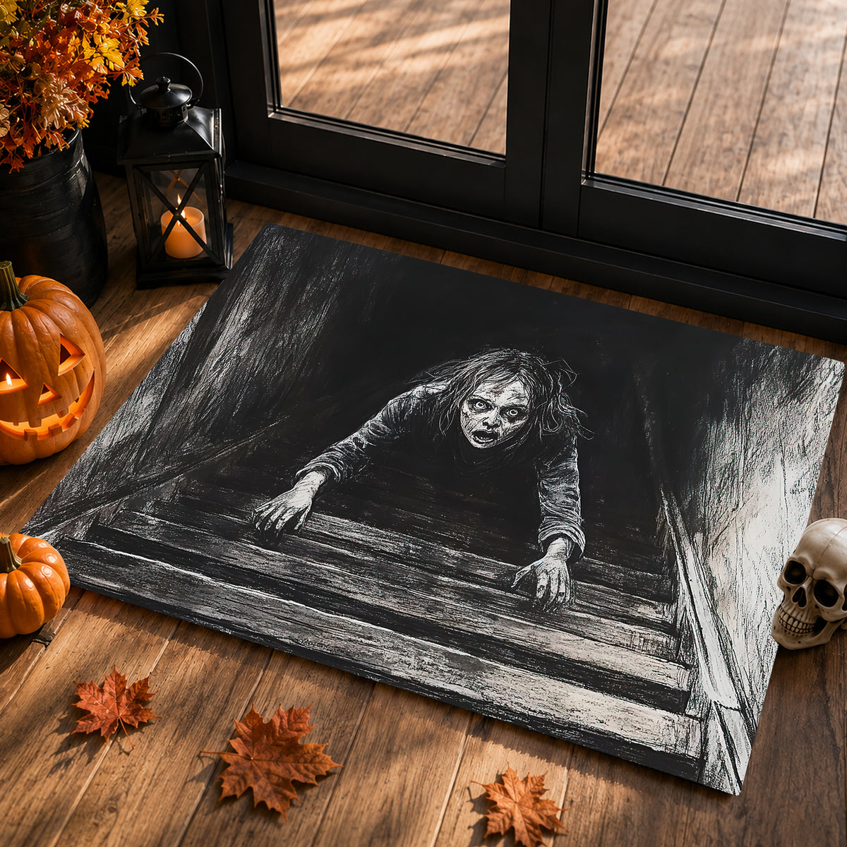 Halloween Doormat, Scary Staircase, Spooky Doormat For Home Decor Housewarming Gift, Welcome Mat Gift