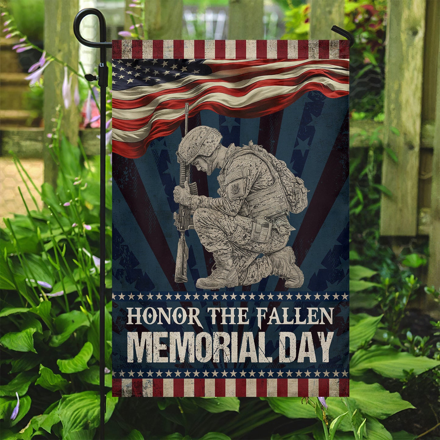 Veterans Day Garden & House Flag, Honor The Fallen Memorial Day USA Yard Flag Gift For Veterans