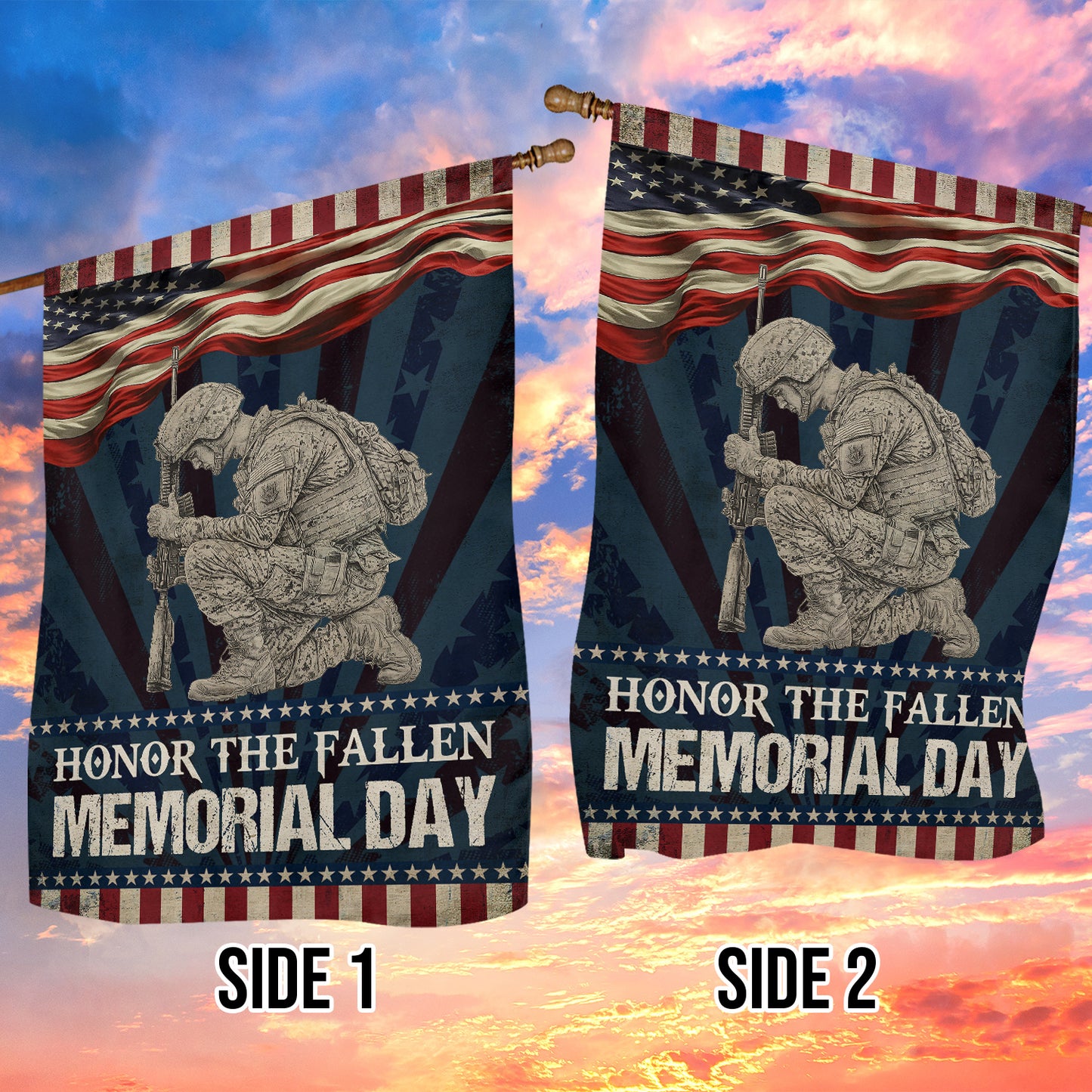 Veterans Day Garden & House Flag, Honor The Fallen Memorial Day USA Yard Flag Gift For Veterans
