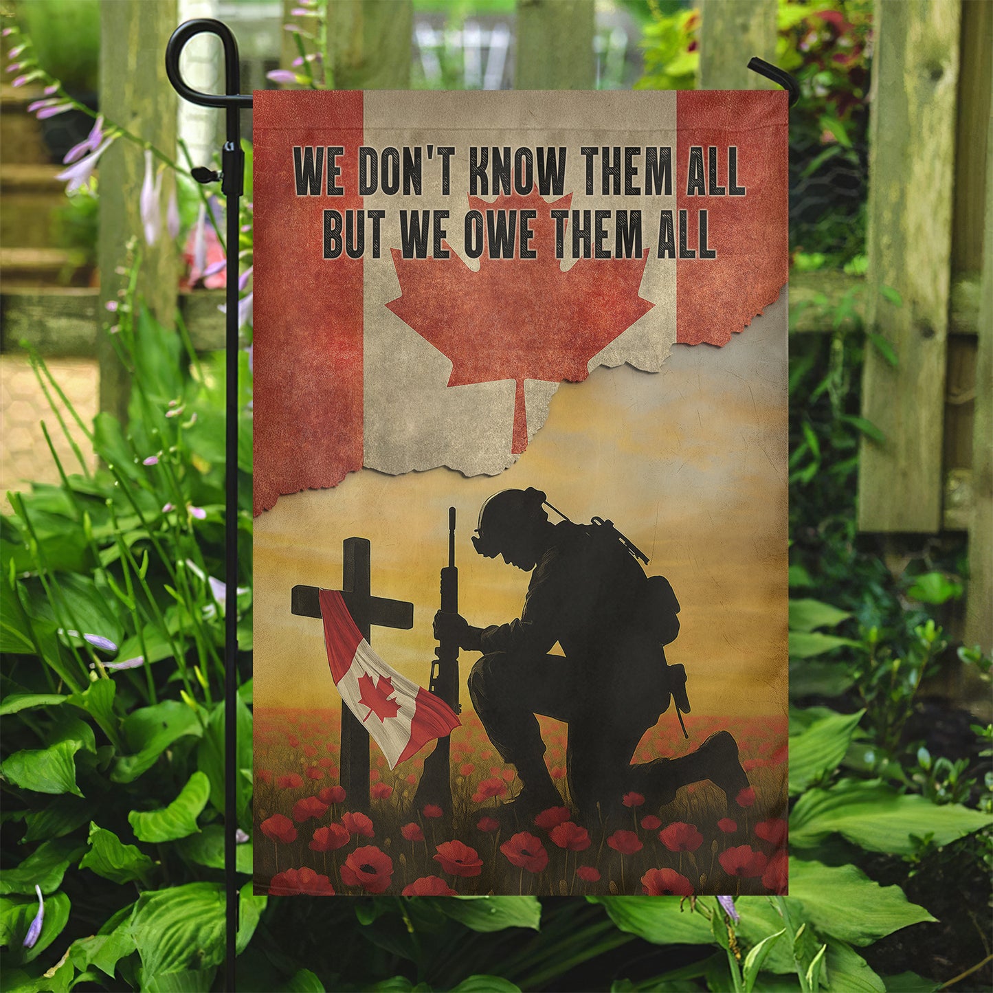 Veterans Day Garden & House Flag, We Don't Know Them All Canada Flag Gift For Veterans