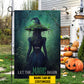 Personalized Halloween Witch Garden Flag House Flag, Let The Magic Begin Yard Flag Spooky Season Gift For Witch Lovers