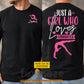 Personalized Gymnastics Girl Two-sided T-shirt, Just A Girl Who Loves Gymnastics Sport Tees Gift For Gymnastics Lover