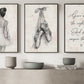 Set Of 3 Ballet Canvas Painting, Give A Girl The Right Shoes Wall Art Decor, Poster Gift For Ballerina, Ballet Lover