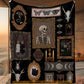 Gothic Halloween Fleece Blanket, Dark Academia Woven Blanket, Sherpa Blanket Spooky Season Gift For Skeleton Lovers
