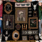 Gothic Halloween Fleece Blanket, Dark Academia Woven Blanket, Sherpa Blanket Spooky Season Gift For Skeleton Lovers