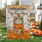 Cute Thanksgiving Cat Garden & House Flag, Let Our Lives Be Full Of Cats Outdoor Decor, Give Thanks Yard Decor Gift For Cat Lovers