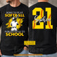 Personalized Softball First Day Of School Two-sided T-shirt, Born To Play Softball Back To School Sport Tees, Student Gift For Softball Lover