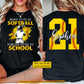Personalized Softball First Day Of School Two-sided T-shirt, Born To Play Softball Back To School Sport Tees, Student Gift For Softball Lover