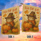 Cute Thanksgiving Cat Garden & House Flag, It's Fall Y'all Outdoor Decor, Give Thanks Yard Decor Gift For Cat Lovers
