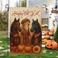 Thanksgiving Horse Garden & House Flag, Happy Fall Y'all Thankful Outdoor Decor, Yard Decor Gift For Horse Lovers