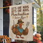 Funny Thanksgiving Turkey Garden & House Flag, Let's Eat Kids Saves Lives Outdoor Decor, Give Thanks Yard Decor