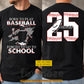 Personalized Baseball First Day Of School Two-sided T-shirt, Born To Play Baseball Back To School Sport Tees, Student Gift For Baseball Lover