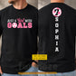 Personalized Soccer Girl Two-sided T-shirt, Just A Girl With Goals Sport Tees Gift For Soccer Lovers