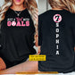 Personalized Soccer Girl Two-sided T-shirt, Just A Girl With Goals Sport Tees Gift For Soccer Lovers