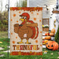 Cute Thanksgiving Baseball Garden & House Flag, Thankful Turkey Outdoor Decor, Yard Decor Gift For Baseball Lovers