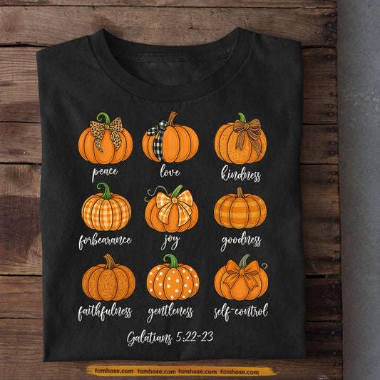 Thanksgiving Pumpkins T-shirt, Peace, Love & Pumpkins Thankful Tees Gift For Pumpkins Lovers
