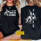 Personalized Cowboy Bull Riding Two-sided T-shirt, I'll Be Back In 8 Seconds Tees Gift For Cowboys, Bull Riding Lover