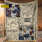 Personalized Football Fleece Blanket, The Pride Of Football Player Woven Blanket, Sherpa Blanket Gift For Football Lovers