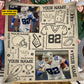 Personalized Football Fleece Blanket, The Pride Of Football Player Woven Blanket, Sherpa Blanket Gift For Football Lovers