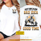 Personalized Cowboy Bull Riding Two-sided T-shirt, Just Because It's A Bad Idea Tees Gift For Cowboys, Bull Riding Lover