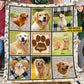 Personalized Photos Of Dog Pet Photo Fleece Blanket, Custom Dog Name Woven Blanket, Sherpa Blanket Gift For Dog Lovers