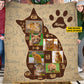 Personalized Photos Of Cat Fleece Blanket, Custom Cat Name Woven Blanket, Sherpa Blanket Gift For Cat Lovers
