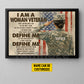 Personalized Veterans Day Canvas Painting, I Am A Woman Veteran Wall Art Decor, Poster Gift For Former Soldiers