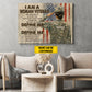 Personalized Veterans Day Canvas Painting, I Am A Woman Veteran Wall Art Decor, Poster Gift For Former Soldiers