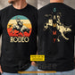 Personalized Cowboy Bull Riding Two-sided T-shirt, Rodeo Tees Gift For Cowboys, Bull Riding Lover