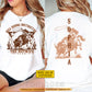 Personalized Cowgirl Bull Riding Two-sided T-shirt, The Hotwife Club Tees Gift For Bull Riding Lover