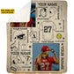 Personalized Softball Girl Fleece Blanket, Beyond the Dugout Sport Woven Blanket, Sherpa Blanket Gift For Softball Lovers