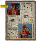 Personalized Softball Girl Fleece Blanket, Beyond the Dugout Sport Woven Blanket, Sherpa Blanket Gift For Softball Lovers
