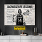 Lacrosse Girl Life Lessons, Personalized Motivational Lacrosse Girl Canvas Painting, Inspirational Quotes Wall Art Decor, Poster Gift For Lacrosse Lovers