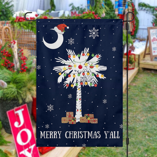 South Carolina Christmas Garden Flag & House Flag, Christmas Flag Gift For South Carolinans