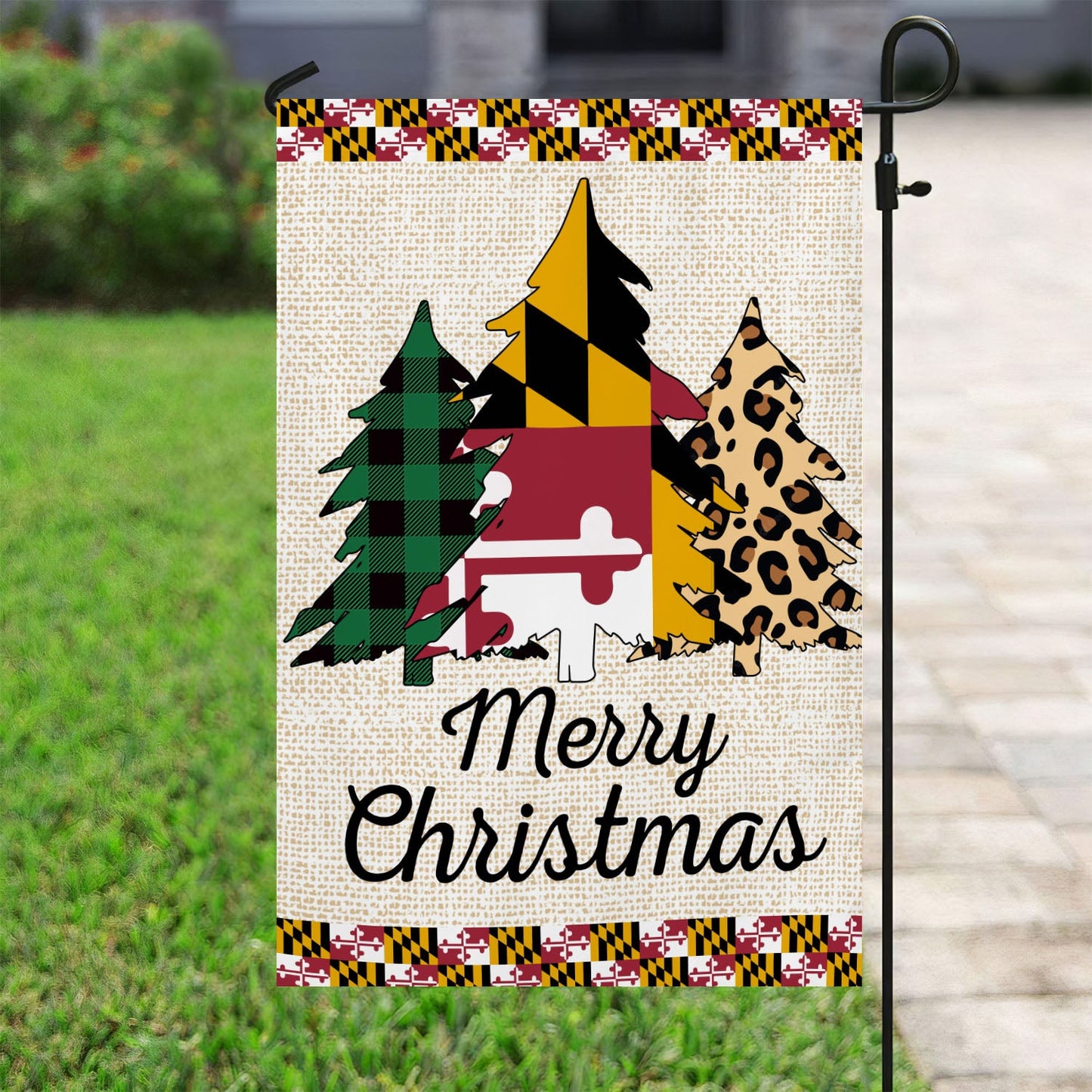 Maryland Christmas Garden Flag & House Flag, Christmas Flag Gift For Marylanders