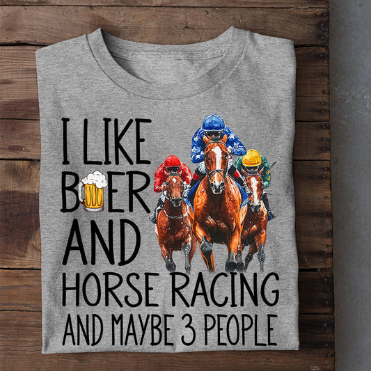 Funny Kentucky Derby Day Horse T-shirt, I Like Beer Horse People, Kentucky Gift For Horse Lovers, Horse Racing Tees