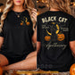 Halloween Black Cat Apothecary Two-sided T-shirt, Fine Potions Mystical Brews Tees Spooky Season Gift For Cat Lover