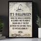 Halloween Witch Canvas Painting, It's Halloween Wall Art Decor, Spooky Season Poster Gift For Witch Lovers