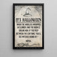 Halloween Witch Canvas Painting, It's Halloween Wall Art Decor, Spooky Season Poster Gift For Witch Lovers