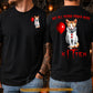 Funny Halloween Clown Cat Two-sided T-shirt, We All Meow Down Here Kitten Tees Spooky Season Gift For Cat Lover