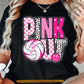 Pink Volleyball T-shirt, Pink Out Sport Tees Gift For Volleyball Lovers Who Support Breast Cancer Awareness