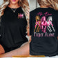 Horse Two-sided T-shirt, No One Fight Alone Tees Gift For Horse Lover Who Supports Breast Cancer Awareness