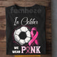 Soccer T-shirt, In October We Were Pink Sport Tees Gift For Soccer Lovers Who Supports Breast Cancer Awareness